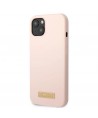 Guess GUHMP13SSBPLP iPhone 13 mini 5.4" pink/pink hard case Silicone Logo Plate MagSafe