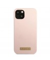 Guess GUHMP13SSBPLP iPhone 13 mini 5.4" pink/pink hard case Silicone Logo Plate MagSafe