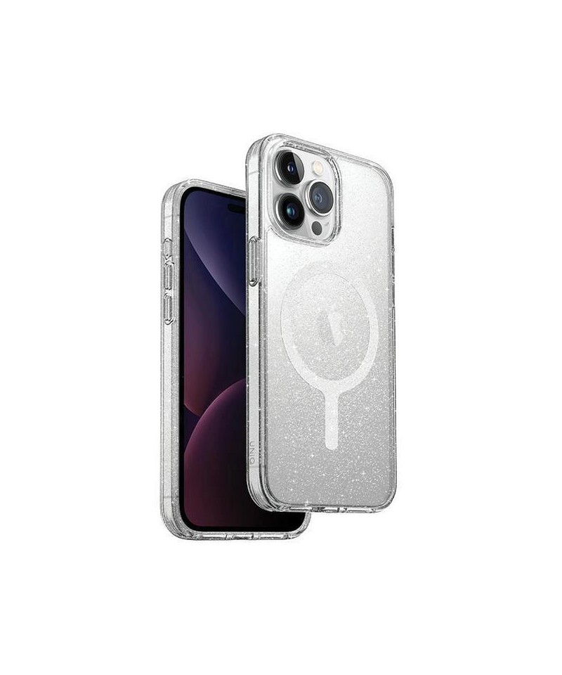 Uniq LifePro Xtreme Magclick Charging Case for iPhone 15 Pro Max - Transparent Silver
