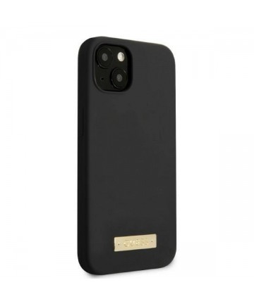 Guess GUHMP13MSPLK iPhone 13 6.1" black/black hard case Silicone Logo Plate MagSafe