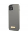 Guess GUHMP13MSPLG iPhone 13 6.1" grey/grey hard case Silicone Logo Plate MagSafe
