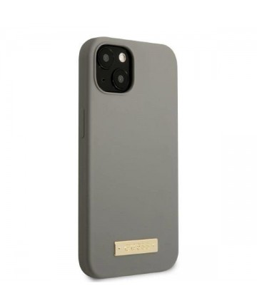 Guess GUHMP13MSPLG iPhone 13 6.1" grey/grey hard case Silicone Logo Plate MagSafe