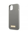 Guess GUHMP13MSPLG iPhone 13 6.1" grey/grey hard case Silicone Logo Plate MagSafe