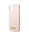 Guess GUHMP13MSBPLP iPhone 13 6.1" pink/pink hard case Silicone Logo Plate MagSafe