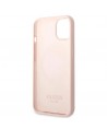 Guess GUHMP13MSBPLP iPhone 13 6.1" pink/pink hard case Silicone Logo Plate MagSafe