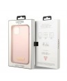 Guess GUHMP13MSBPLP iPhone 13 6.1" pink/pink hard case Silicone Logo Plate MagSafe