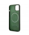 Guess GUHMP13MSBPLA iPhone 13 6.1" green/khaki hard case Silicone Logo Plate MagSafe