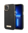 Guess GUHMP13MSAPSTK iPhone 13 6.1" black/black hardcase Peony Logo Plate MagSafe