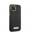 Guess GUHMP13MSAPSTK iPhone 13 6.1" black/black hardcase Peony Logo Plate MagSafe