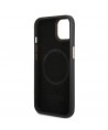 Guess GUHMP13MSAPSTK iPhone 13 6.1" black/black hardcase Peony Logo Plate MagSafe