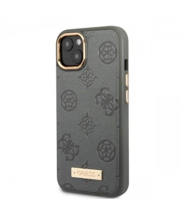 Guess GUHMP13MSAPSTG iPhone 13 6.1" grey/grey hardcase Peony Logo Plate MagSafe