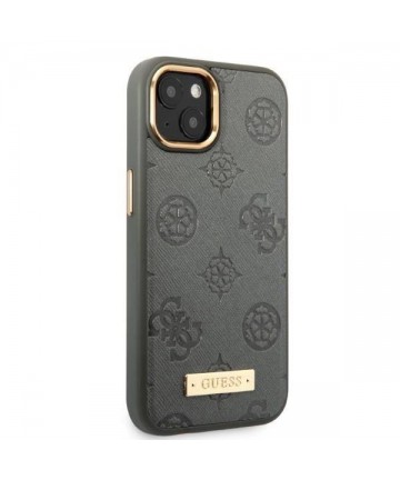 Guess GUHMP13MSAPSTG iPhone 13 6.1" grey/grey hardcase Peony Logo Plate MagSafe