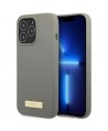 Guess GUHMP13LSPLG iPhone 13 Pro / 13 6.1" grey/grey hard case Silicone Logo Plate MagSafe