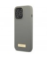 Guess GUHMP13LSPLG iPhone 13 Pro / 13 6.1" grey/grey hard case Silicone Logo Plate MagSafe