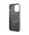 Guess GUHMP13LSPLG iPhone 13 Pro / 13 6.1" grey/grey hard case Silicone Logo Plate MagSafe