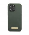 Guess Silicone Logo Plate MagSafe case for iPhone 13 Pro / iPhone 13 - green