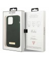 Guess Silicone Logo Plate MagSafe case for iPhone 13 Pro / iPhone 13 - green