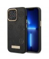 Guess GUHMP13LSAPSTK iPhone 13 Pro / 13 6.1" black/black hardcase Peony Logo Plate MagSafe