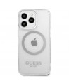 Guess Metal Outline MagSafe case for iPhone 13 Pro / iPhone 13 - silver