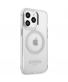 Guess Metal Outline MagSafe case for iPhone 13 Pro / iPhone 13 - silver