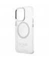 Guess Metal Outline MagSafe case for iPhone 13 Pro / iPhone 13 - silver