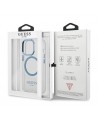 Etui Guess Metal Outline MagSafe na iPhone 13 Pro / iPhone 13 - niebieskie