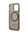 Guess Gold Outline Translucent MagSafe Case for iPhone 13 Pro / iPhone 13 - Black