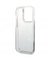 Guess Flower Liquid Glitter case for iPhone 14 Pro Max - blue