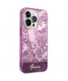 Guess Porcelain Collection case for iPhone 14 Pro Max - fuchsia