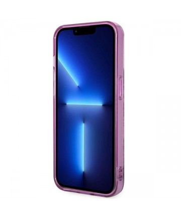 Guess Porcelain Collection case for iPhone 14 Pro Max - fuchsia