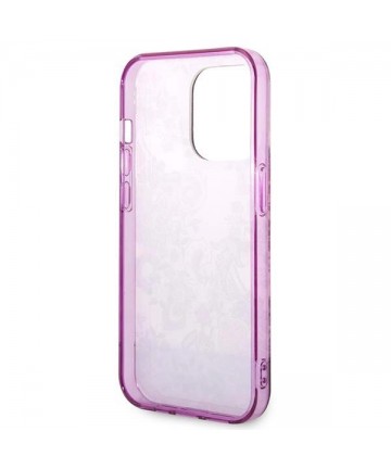 Guess Porcelain Collection case for iPhone 14 Pro Max - fuchsia