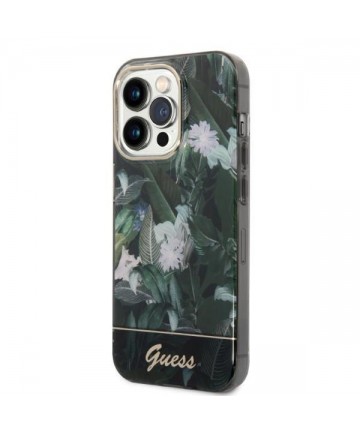 Guess Jungle Collection case for iPhone 14 Pro Max - green