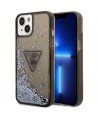 Guess GUHCP14SLFCTPK iPhone 14 6.1" black/black hardcase Liquid Glitter Palm Collection