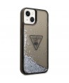 Guess GUHCP14SLFCTPK iPhone 14 6.1" black/black hardcase Liquid Glitter Palm Collection