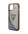 Guess GUHCP14SLFCTPK iPhone 14 6.1" black/black hardcase Liquid Glitter Palm Collection
