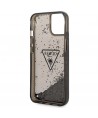 Guess GUHCP14SLFCTPK iPhone 14 6.1" black/black hardcase Liquid Glitter Palm Collection
