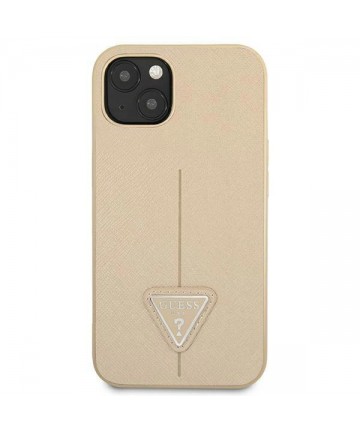 Guess GUHCP14MPSATLE iPhone 14 Plus 6.7" beige/beige hardcase SaffianoTriangle Logo