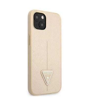 Guess GUHCP14MPSATLE iPhone 14 Plus 6.7" beige/beige hardcase SaffianoTriangle Logo