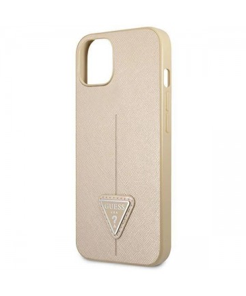 Guess GUHCP14MPSATLE iPhone 14 Plus 6.7" beige/beige hardcase SaffianoTriangle Logo