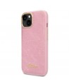 Guess Croco Collection case for iPhone 14 Plus - pink
