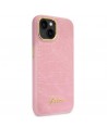 Guess Croco Collection case for iPhone 14 Plus - pink