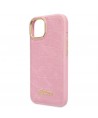 Guess Croco Collection case for iPhone 14 Plus - pink