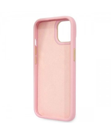 Guess Croco Collection case for iPhone 14 Plus - pink