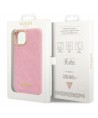 Guess Croco Collection case for iPhone 14 Plus - pink