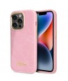 Guess Croco Collection case for iPhone 14 Pro - pink