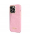 Guess Croco Collection case for iPhone 14 Pro - pink