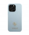 Guess Saffiano 4G Small Metal Logo case for iPhone 13 Pro Max - blue