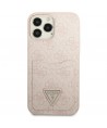 Guess 4G Triangle Logo Cardslot case for iPhone 13 Pro Max - pink