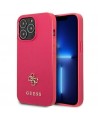 Guess Saffiano 4G Small Metal Logo case for iPhone 13 Pro / 13 - pink