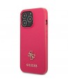Guess Saffiano 4G Small Metal Logo case for iPhone 13 Pro / 13 - pink